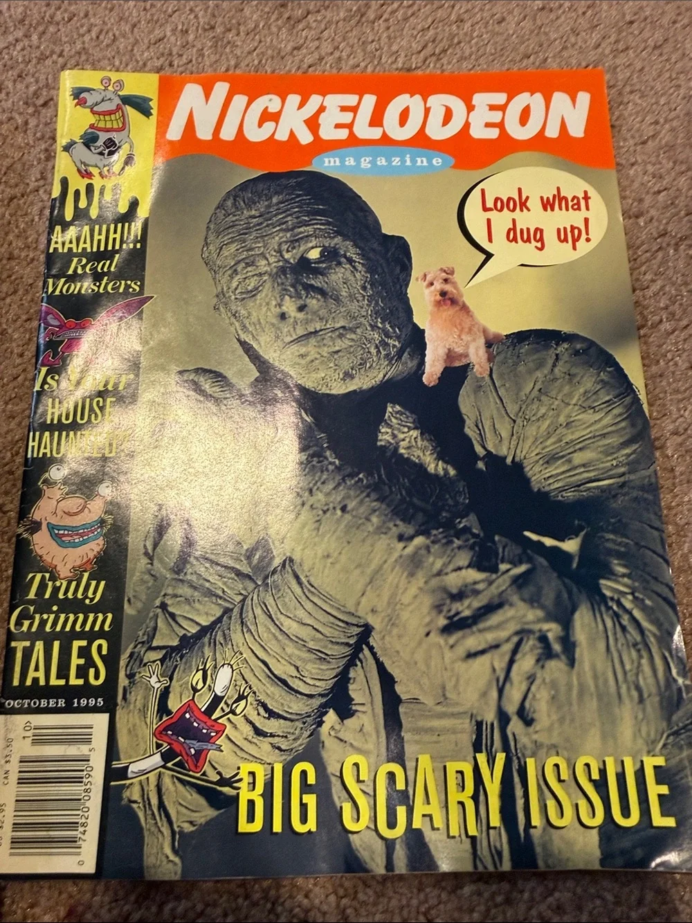 Vintage 1995 Nickelodeon Magazines. December and October editions.